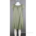ladie's A-line shape jaquard long dress